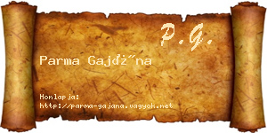 Parma Gajána névjegykártya